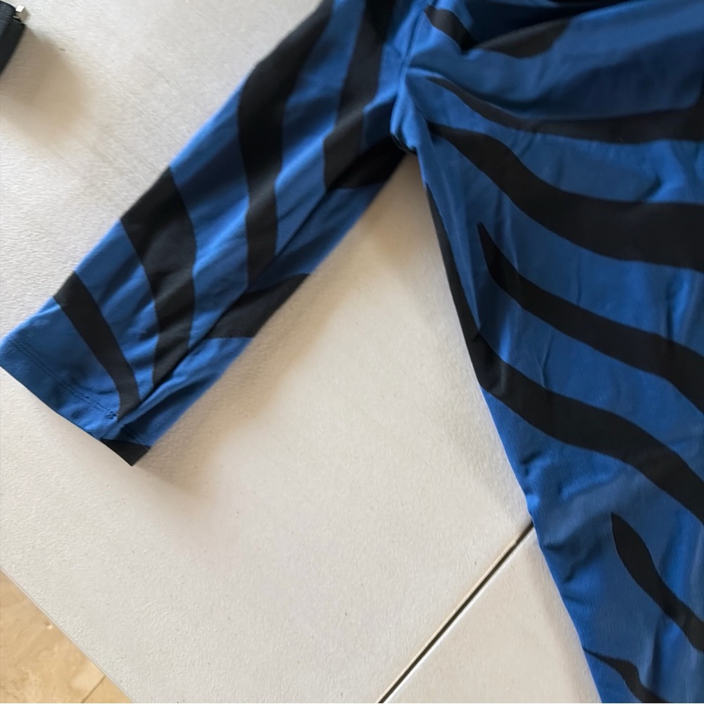 Wolford Blue and Black Midi Dress small beautiful - Picture 5 of 6